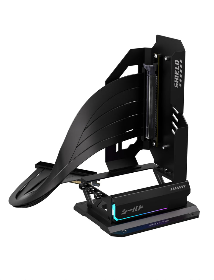 EZDIY-FAB Shield ARGB Aufrechte GPU-Halterung mit PCIe 5.0 Riser–Vertikalhalterung für RTX 50 Serie,