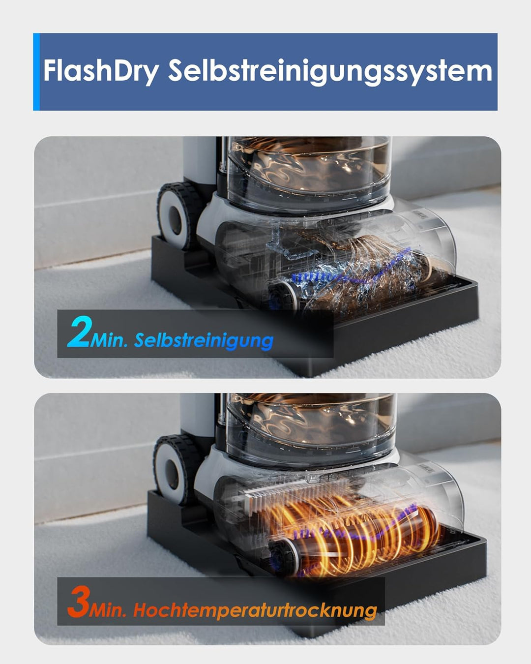 Tineco CARPET ONE Cruiser Teppichreiniger Nasssauger, Smartes Polsterreiniger Waschsauger mit 3-Stuf