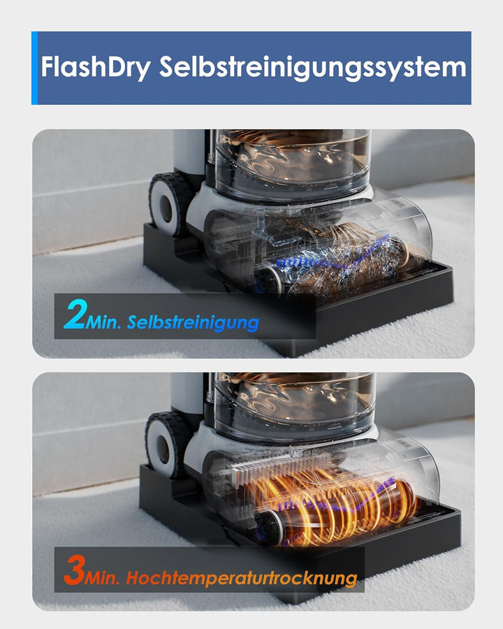 Tineco CARPET ONE Cruiser Teppichreiniger Nasssauger, Smartes Polsterreiniger Waschsauger mit 3-Stuf