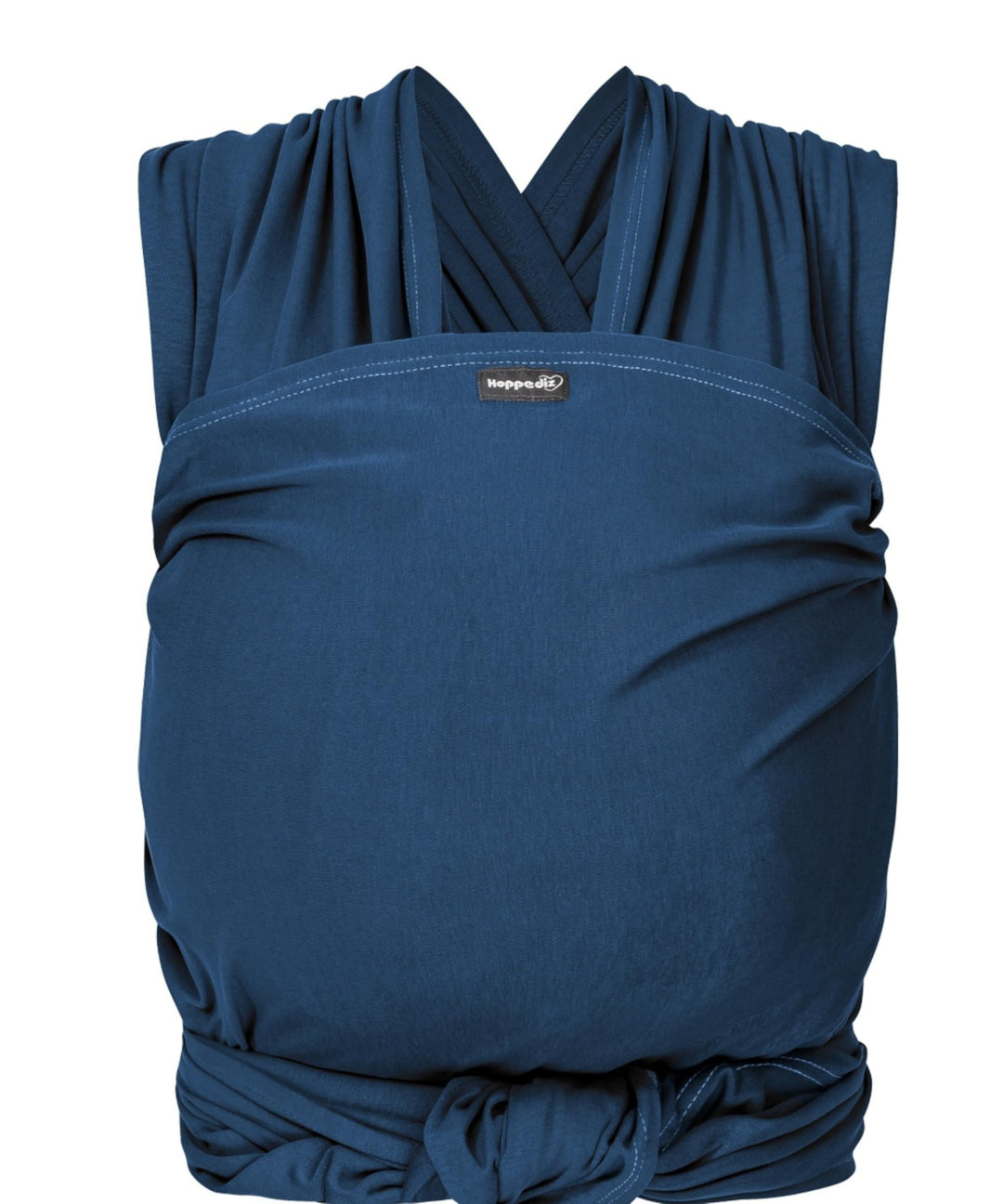 Hoppediz Elastisches Babytragetuch ab Geburt, Indigo 5,40 m | Ergonomisches Tragetuch für frühgebore