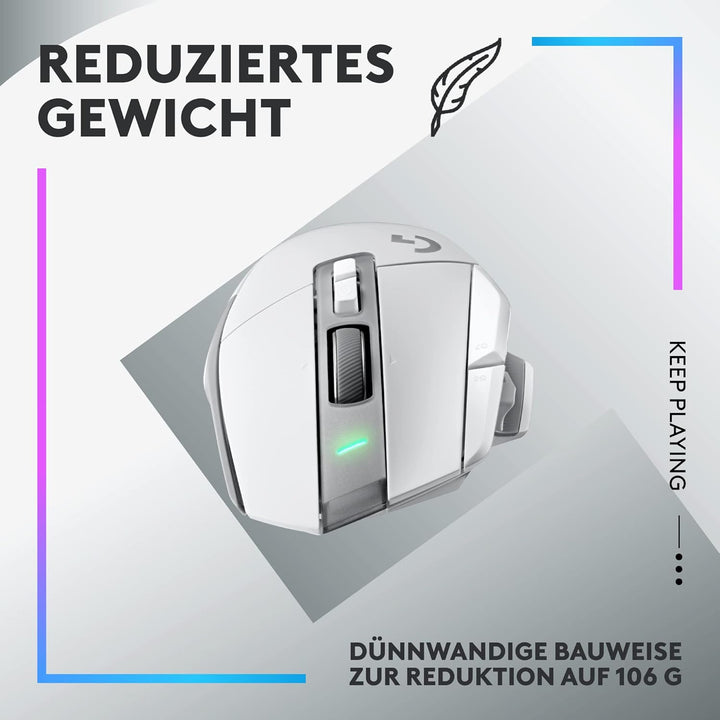 Logitech G502 X PLUS LIGHTSPEED Kabellose RGB-Gaming-Maus - Optische Maus mit LIGHTFORCE Hybridschal