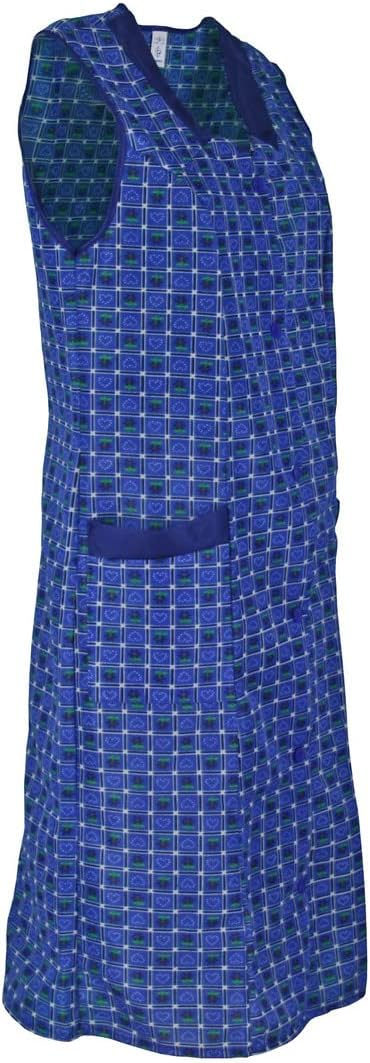 Kittel Schürze Dederon Nylon Kittelschürze versch. Farben 62 Design 1, 62 Design 1