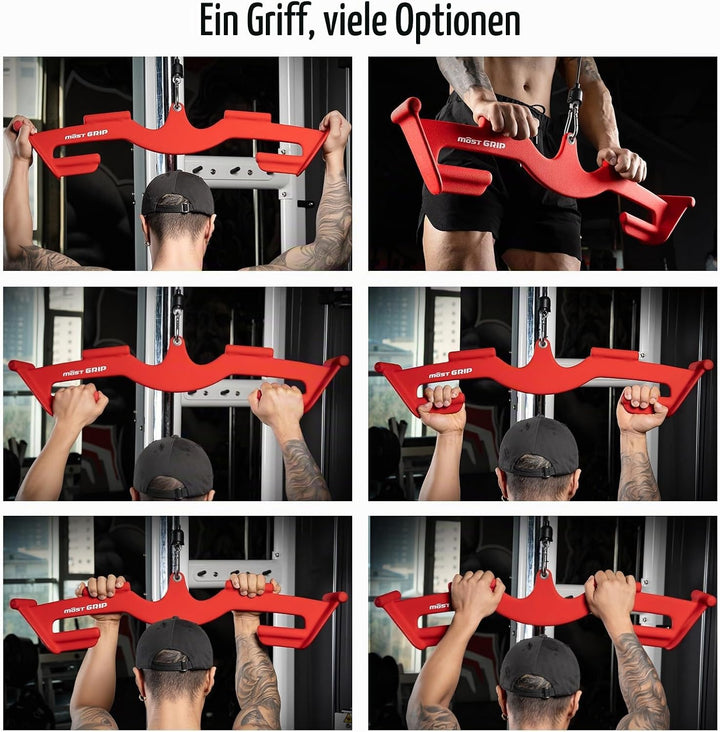 Latzugstange Set mit 8 Ergonomischen Griffen, Dreieckige Stabilität Latzug Griff für Das Training de