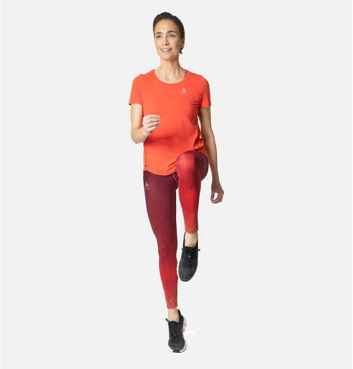 Odlo Damen Zeroweight Chill-tec_313871 Kurzarm Laufshirt XL Cayenne, XL Cayenne