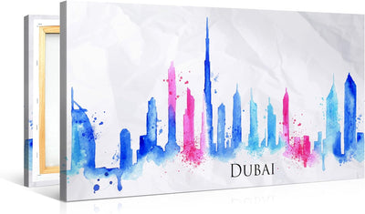 PICANOVA – Dubai 100x50cm – Premium Leinwanddruck – Kunstdruck Auf 2cm Holz-Keilrahmen Für Schlaf- U