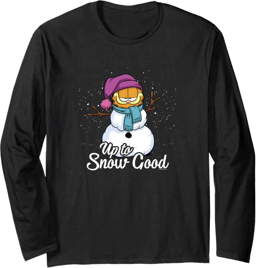 Garfield Up To Snow Good Garfield Snowman Langarmshirt