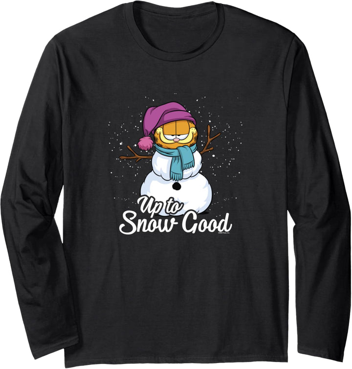 Garfield Up To Snow Good Garfield Snowman Langarmshirt