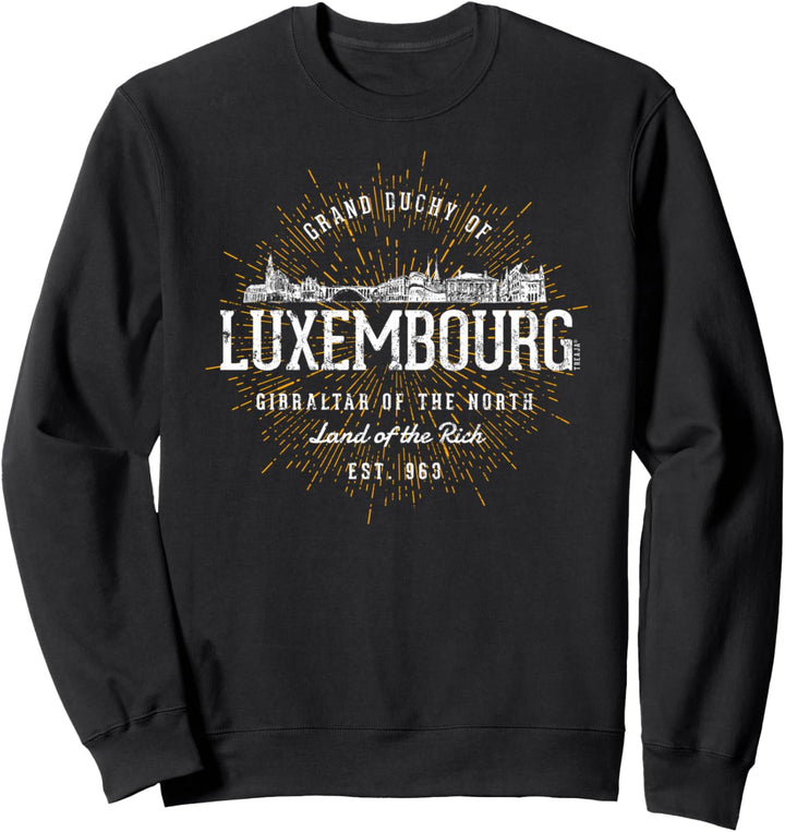 Retro Luxemburg im Vintage Stil Sweatshirt