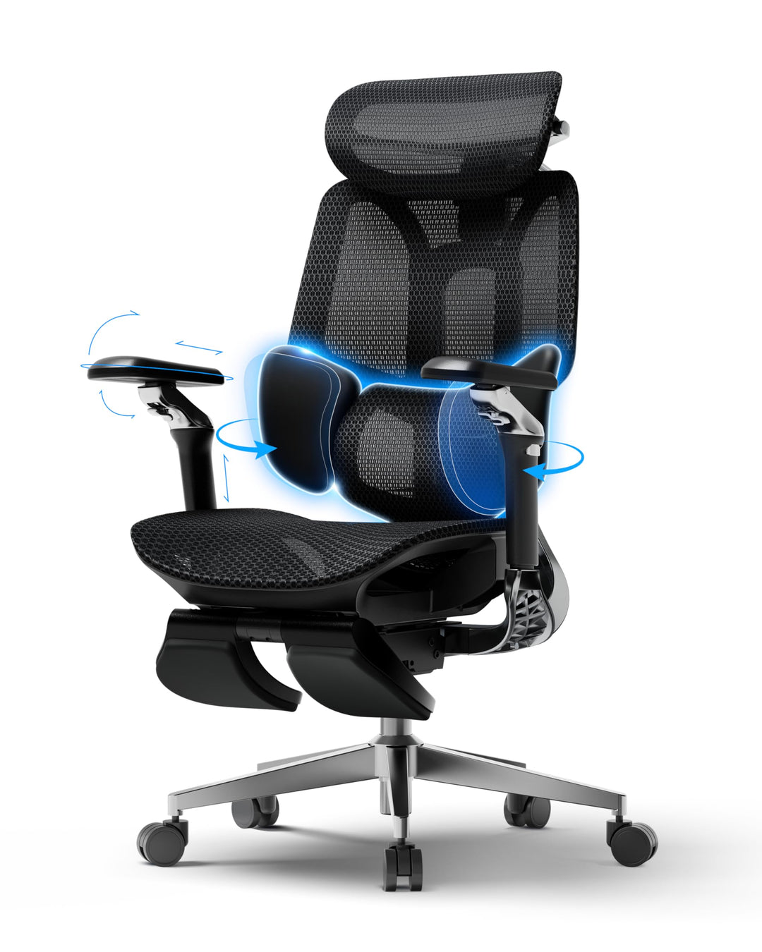 Hbada E3 Pro Edition 2026 Ergonomischer Bürostuhl, Netzstuhl mit Schwebender 3-Zonen-Lendenwirbelstü