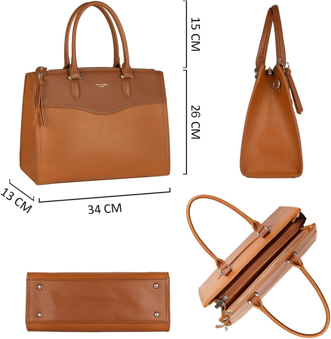 David Jones - Damen Grosse Handtasche - Frauen Henkeltasche PU Leder - Tote Shopper Bag Elegante - S