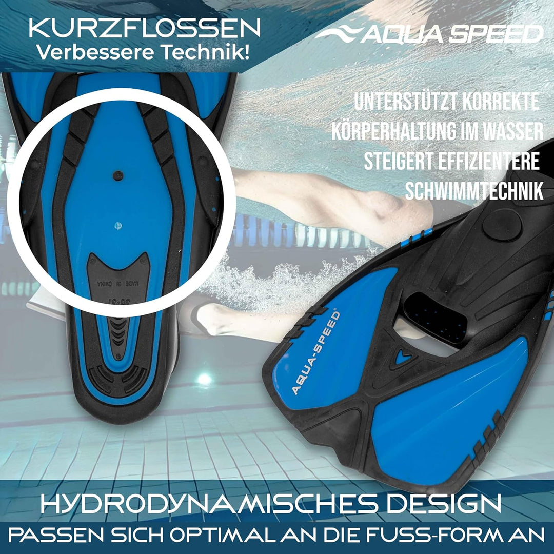 Aqua Speed Flossen Erwachsene | Schwimmflossen | Trainingsflossen Fersenlaschen | Flossen Schwimmtra