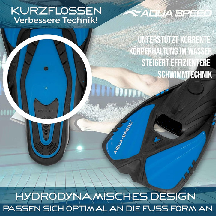 Aqua Speed Flossen Erwachsene | Schwimmflossen | Trainingsflossen Fersenlaschen | Flossen Schwimmtra