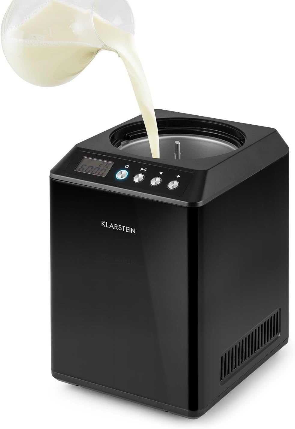 Klarstein Vanilla Sky Family - Eismaschine, Eisbereiter, Speiseeismaschine, Kühlhaltefunktion, LED-D