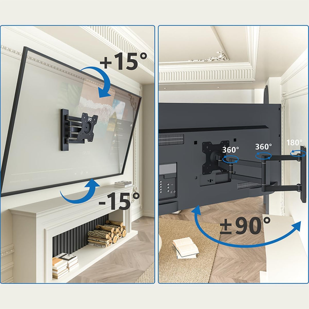 DQ Rotate XL 70 cm, Wandhalterung TV, bis 25 kg, VESA max.200x200mm Schwarz 70 cm / 25 kg Schwarz, 7