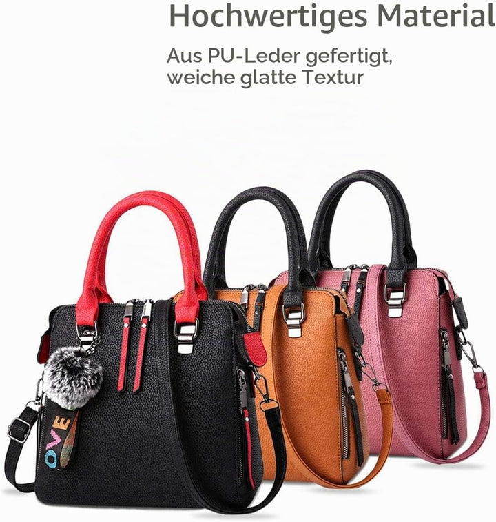 NICOLE &amp; DORIS Mode Handtaschen Damen Taschen Elegant Shopper Tote Leder Schultertasche Frauen Umhän