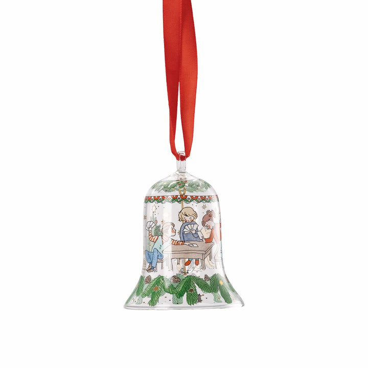 Hutschenreuther Weihnachten Sammelkollektion 2025 Glasglocke Weihnachtsspiele Weihnachtsglocke, 7 cm