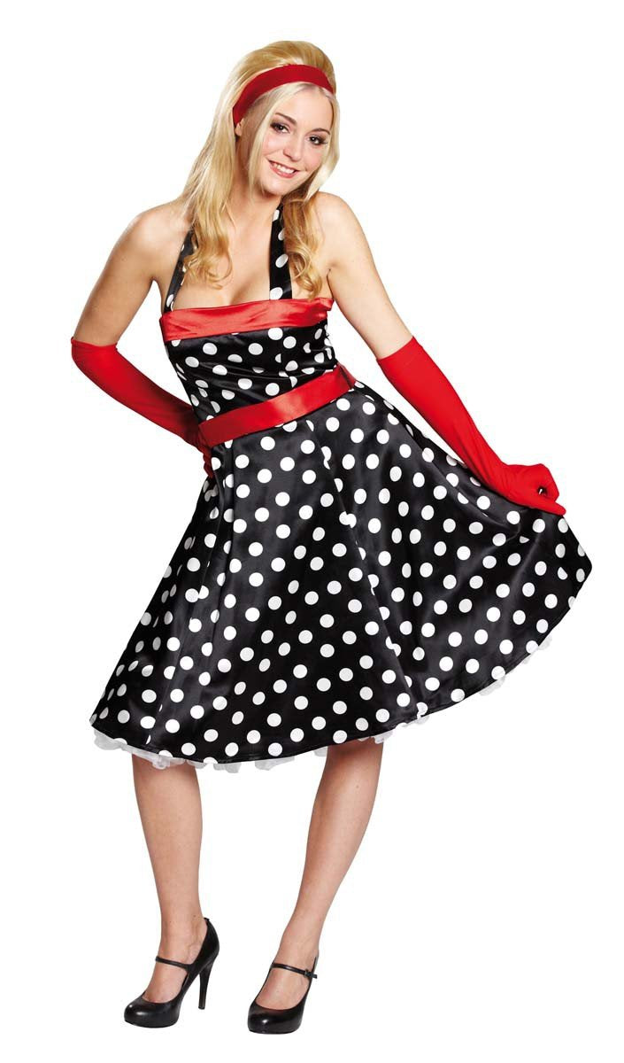 Rubie's 13629-34 50er Jahre Kleid Gr, 36, 38, 40, 42, 44, Grösse:34, Multi-Colored, 34
