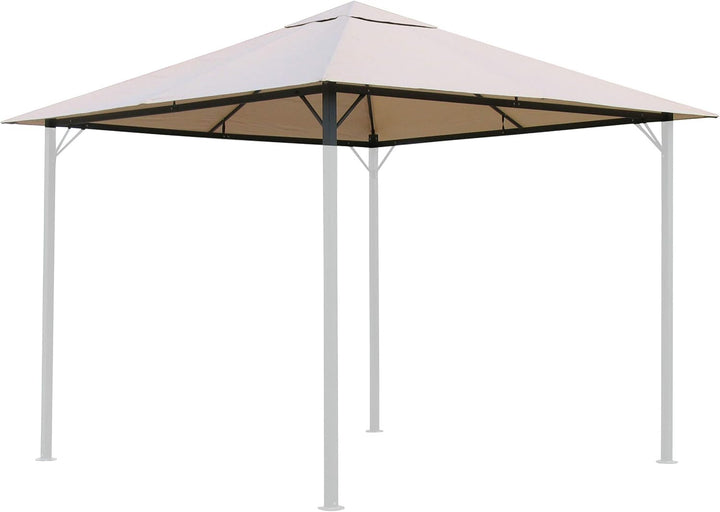 QUICK STAR Set Ersatzdach und 2 Seitenteile für Garten Pavillon 3x3m Sand Antik Pavillondach Ersatzb