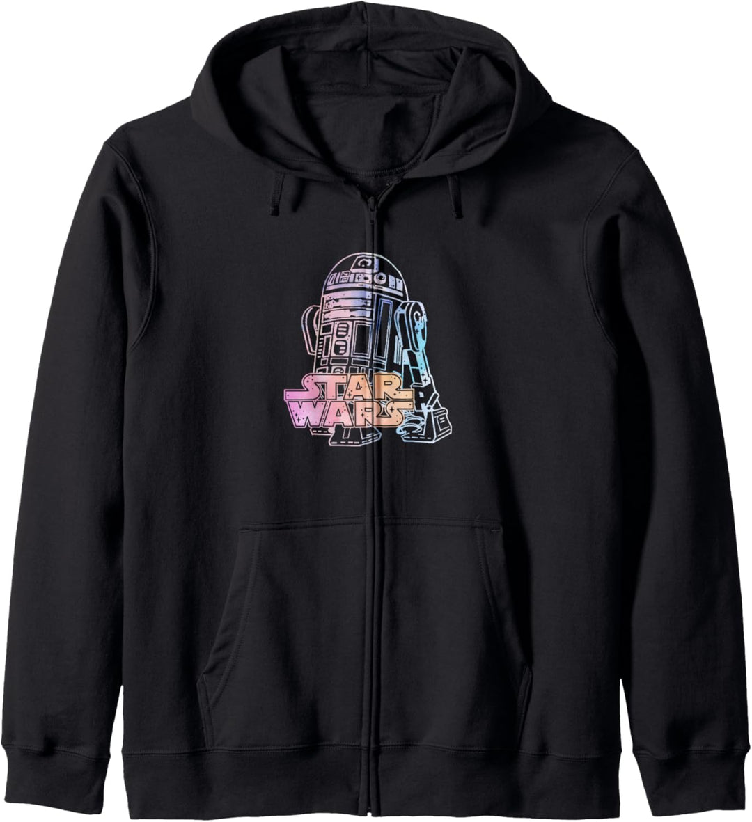Star Wars R2-D2 Neon Line Portrait & Classic Logo Kapuzenjacke