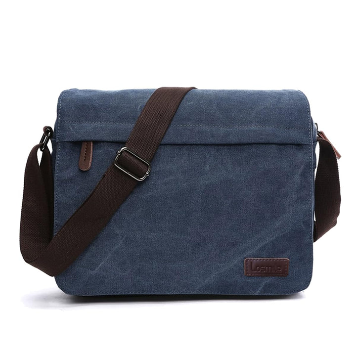 LOSMILE Herren Umhängetaschen, Leinwand Schultertaschen, Laptoptasche,Schulranzen, für Schule und Ar