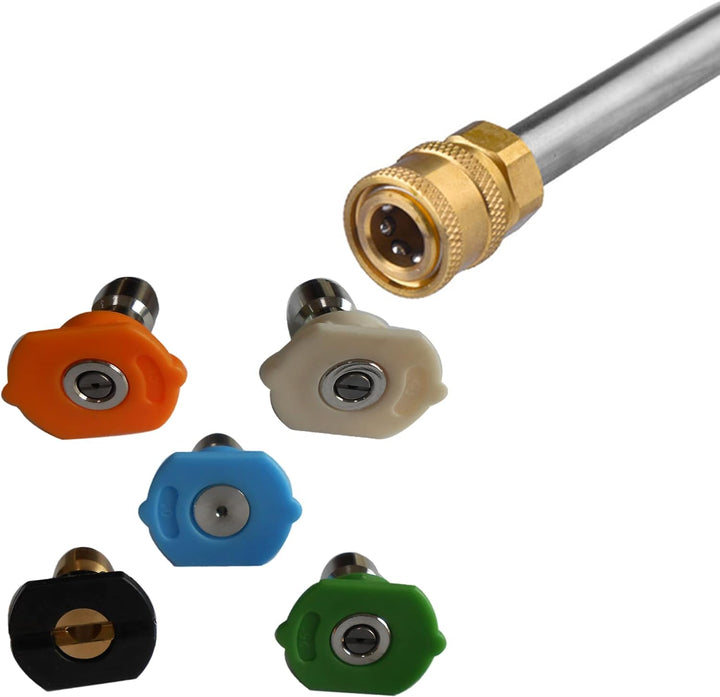 30 Grad Winkel Verlängerungen 35 cm für Hochdruckreiniger, Sprühdüsen für Hochdruckreiniger, 1/4 Sch