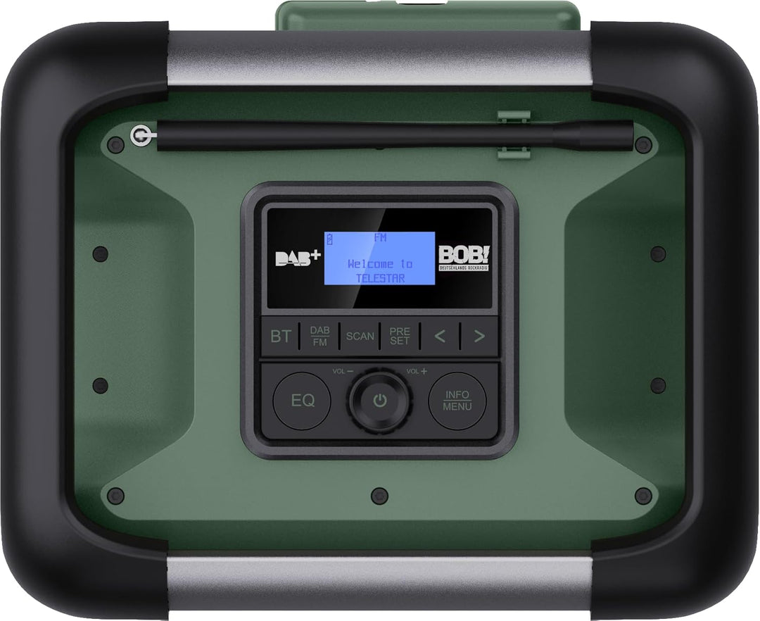 TELESTAR BOBs Rock Radio Outdoor – Baustellenradio (Robustes Radio mit DAB+, Bluetooth Audio-Streami