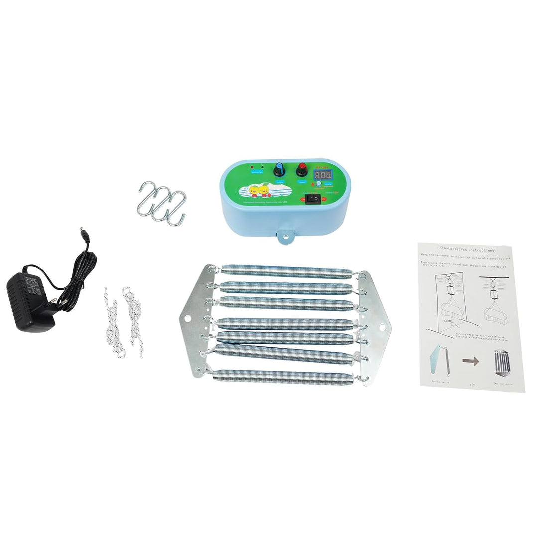 Elektrischer Wiegenmotor mit 7 Federn, Automatik Schaukel Regler für Baby Hängewiege, Einstellbare A