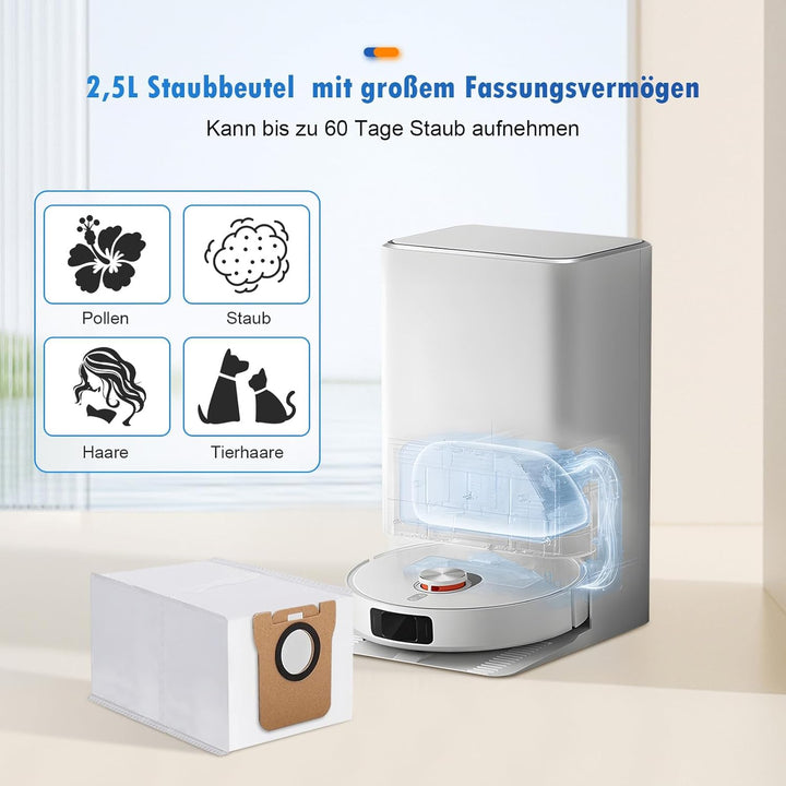 18 Stück Zubehör für Xiaomi Robot Vacuum X20 Max / X20 Pro Saugroboter, Ersatzteile mit 1 Hauptbürst