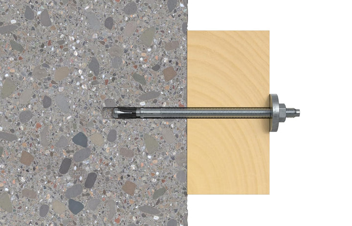 fischer Bolzenanker mit Holzbauscheibe FAZ II Plus 12/120, Schwerlastanker für Befestigungen schwere
