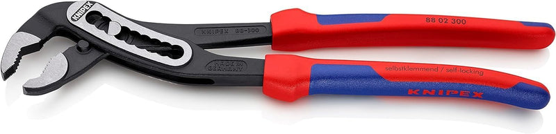 KNIPEX Alligator®, Wasserpumpenzange | Rohrzange, gross, Chrom-Vanadium mit 2K-Griffen, Rostschutz a