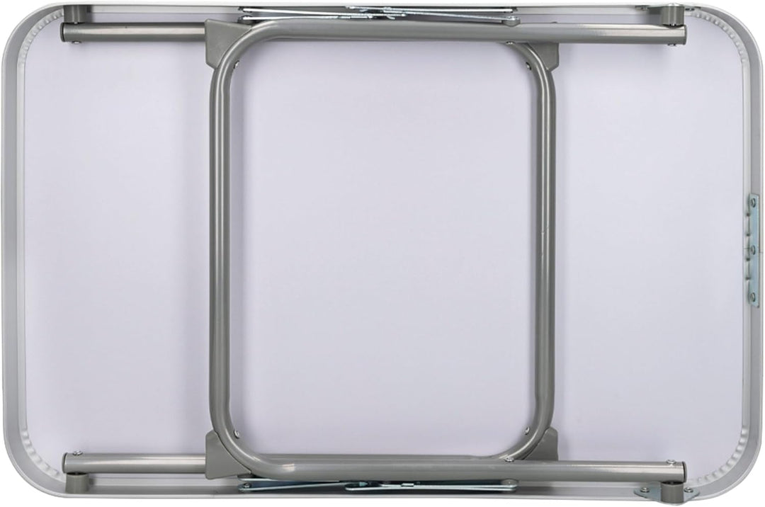 AKTIVE Klappbarer Strandtisch, Niedriger Strandtisch, 60x40x40cm, weiss, Metallgestell, Holzplatte,