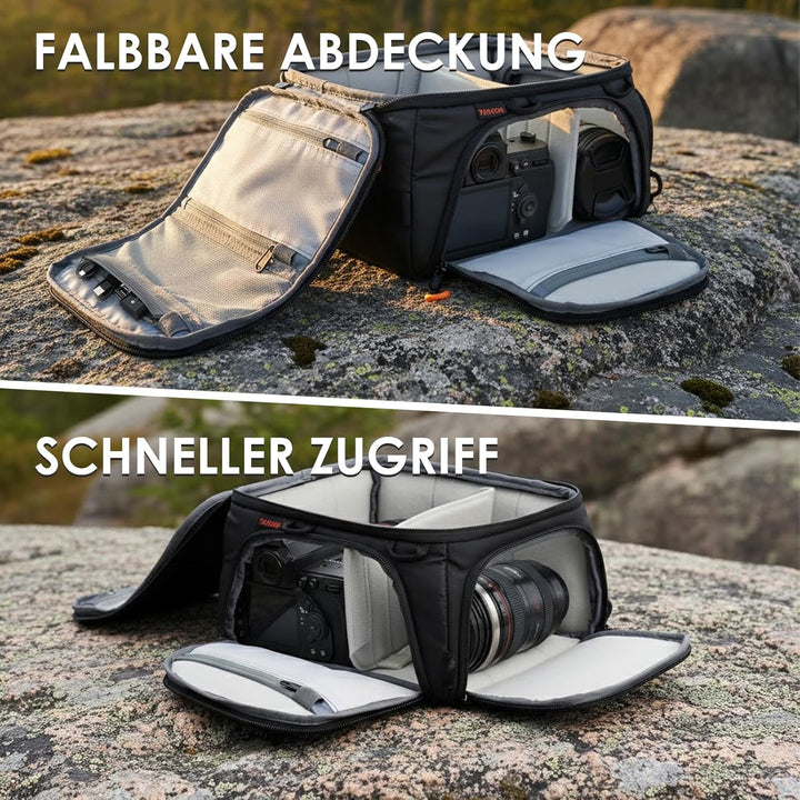 TARION Kamera Einsatztasche Innen Kameratasche: Kamera Einsatz für Rucksack Innentasche Gepolsterte