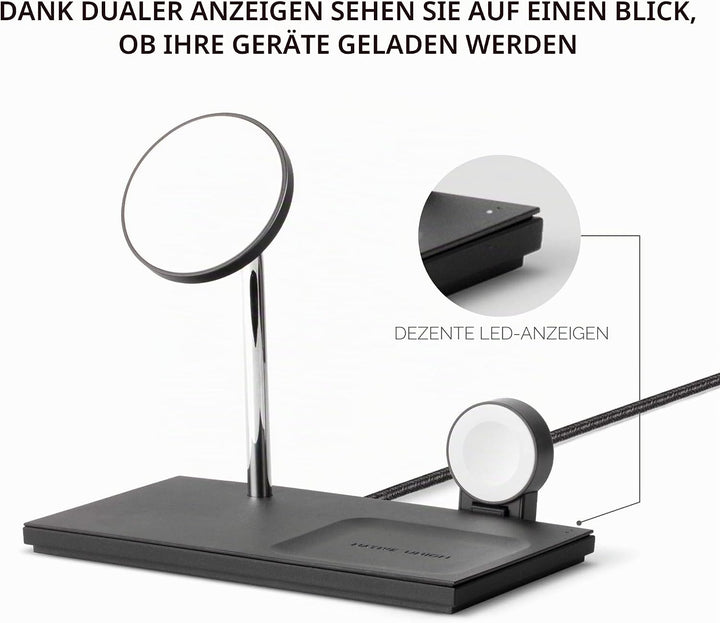 Native Union Snap 3-in-1 Magnetic Wireless Charger - Ladestation für iPhone 14/13 / 12 &amp; Watch Ultra