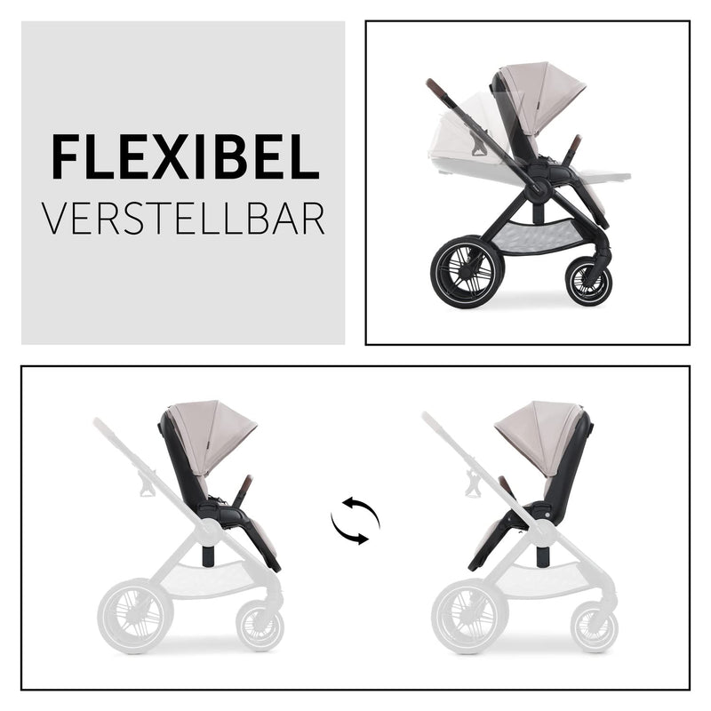 hauck Kinderwagen mit Beindecke Walk N Care ab Geburt bis 22 kg mit Liegefunktion, Becherhalter, Sit