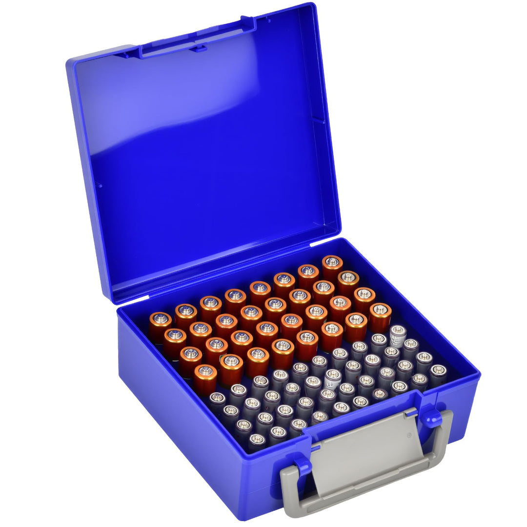 FULLCASE Batteriebox Batterie Aufbewahrungsbox Organizer Tasche für AA AAA Batterien, 72 Batterien A
