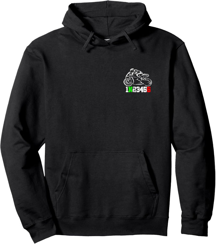 Motorradfahrer 1N23456 Supersportler Motorrad Pullover Hoodie