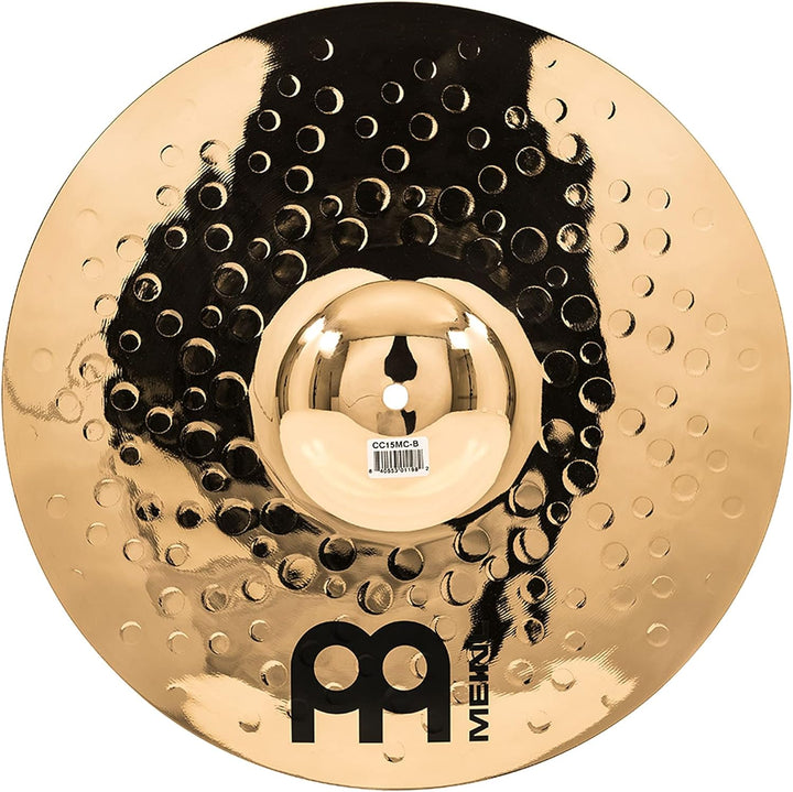 Meinl Cymbals Classics Custom Brilliant Crash Medium 15 Zoll (Video) Schlagzeug Becken – Paar – (38,