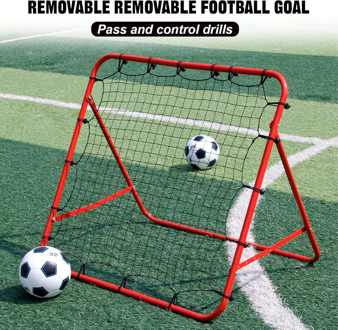 Swpeet 1Pcs Red Soccer Rebounder Net, Perfect for Team or Solo Soccer Training