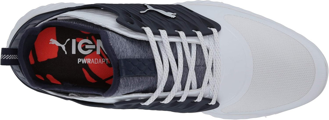 PUMA Herren Ignite Pwradapt Caged Golfschuhe 40.5 EU Puma White Puma Silver Peacoat, 40.5 EU Puma Wh