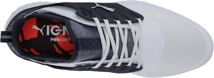 PUMA Herren Ignite Pwradapt Caged Golfschuhe 40.5 EU Puma White Puma Silver Peacoat, 40.5 EU Puma Wh