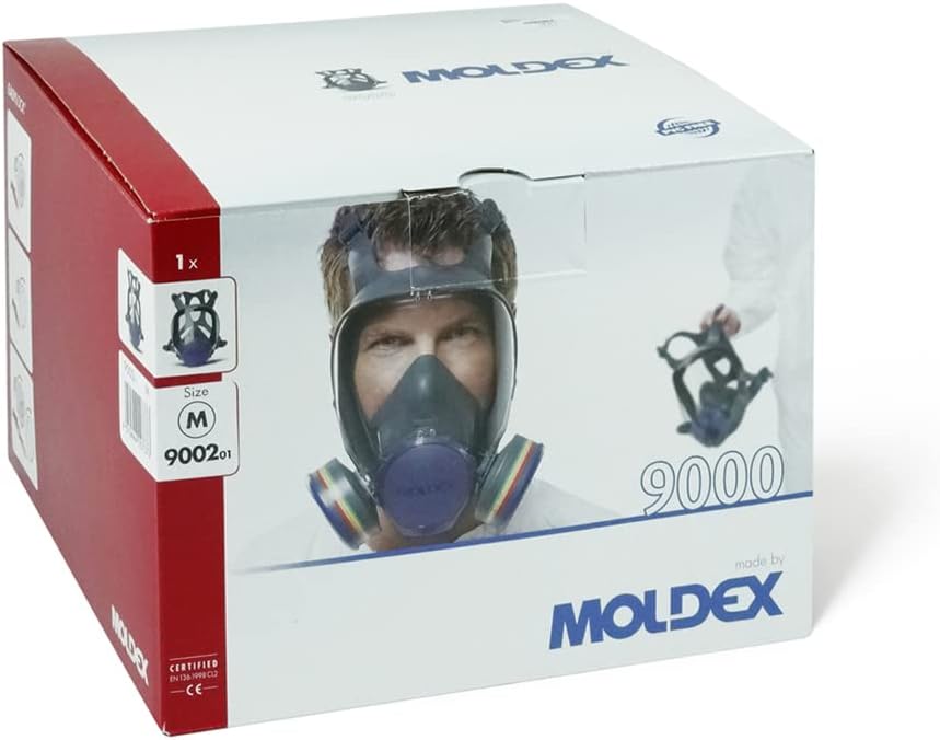 MOLDEX 869002 Mehrwegvollmasken-Körper Serie 9000, Grösse M, wiederverwendbar, ohne Filter Einheitsg