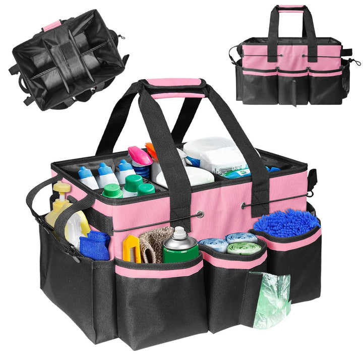 Boczif Reinigungs-Caddy-Tasche, tragbar, mit Griff, Schultergurten und Abnehmbarer Trennwand, Werkze