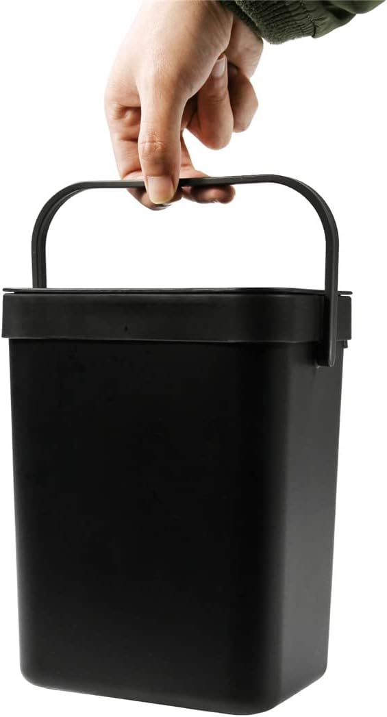 Spesh Biomülleimer Küche 2er-Set(5L+3L) Kunststoff Komposteimer Geruchsdicht Aufhängbar Abfalleimer
