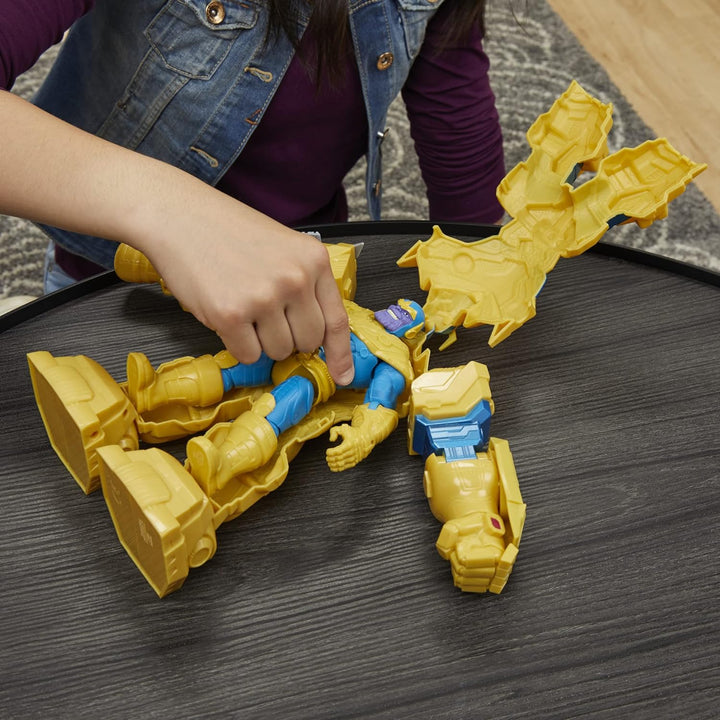 Marvel Avengers Mech Strike 9-inch Action Figure Toy Infinity Mech Suit Thanos And Blade Weapon For