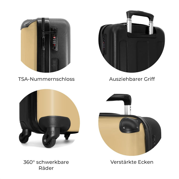 Koffer Mittelgross 67x43x25 cm Hartschalenkoffer L Trolley Rollkoffer 4 Rollen Leicht Hartschale Mit
