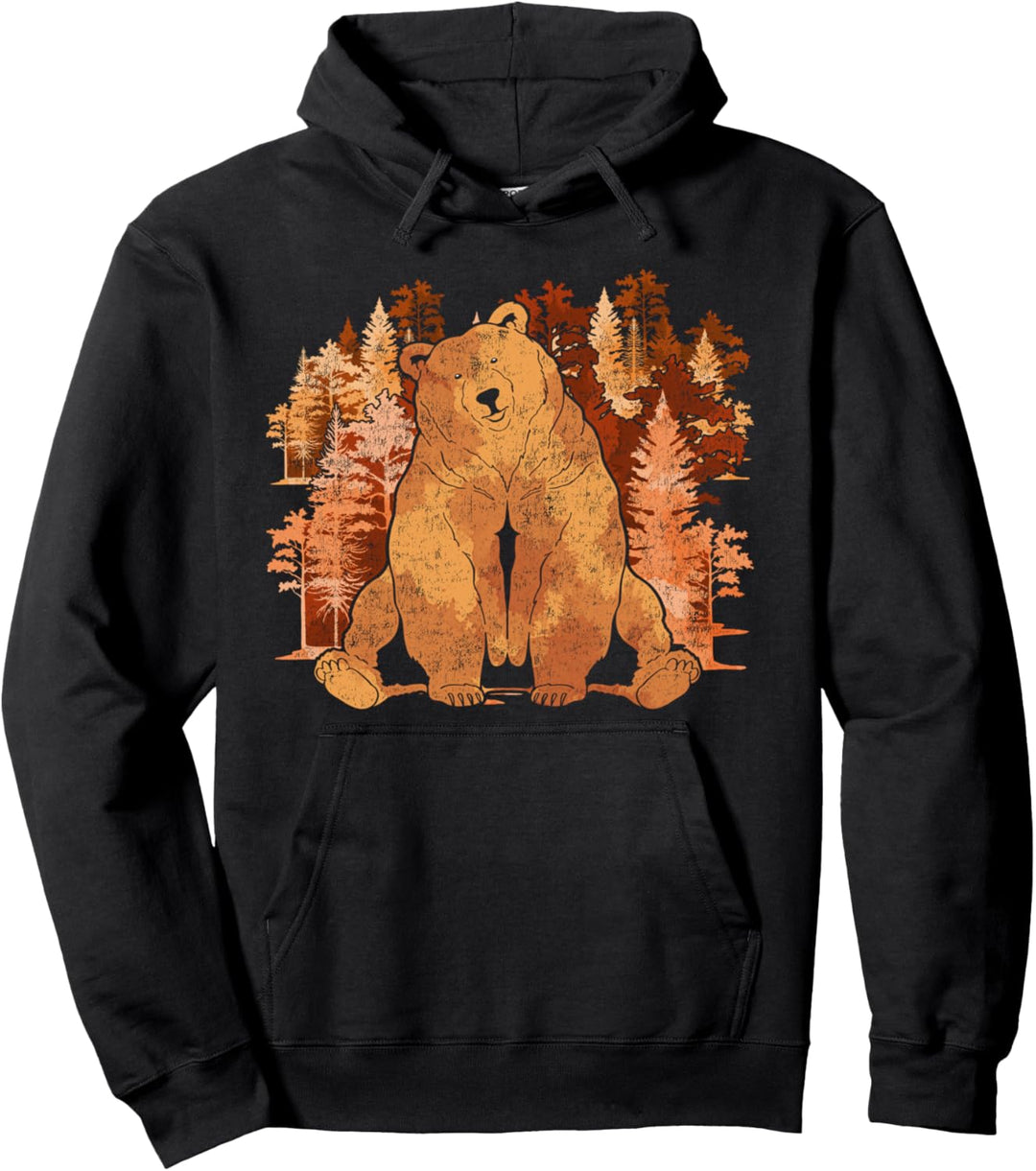 Grizzlybär Tier des Waldes Tierfreund Bär Süsses Braunbär Pullover Hoodie
