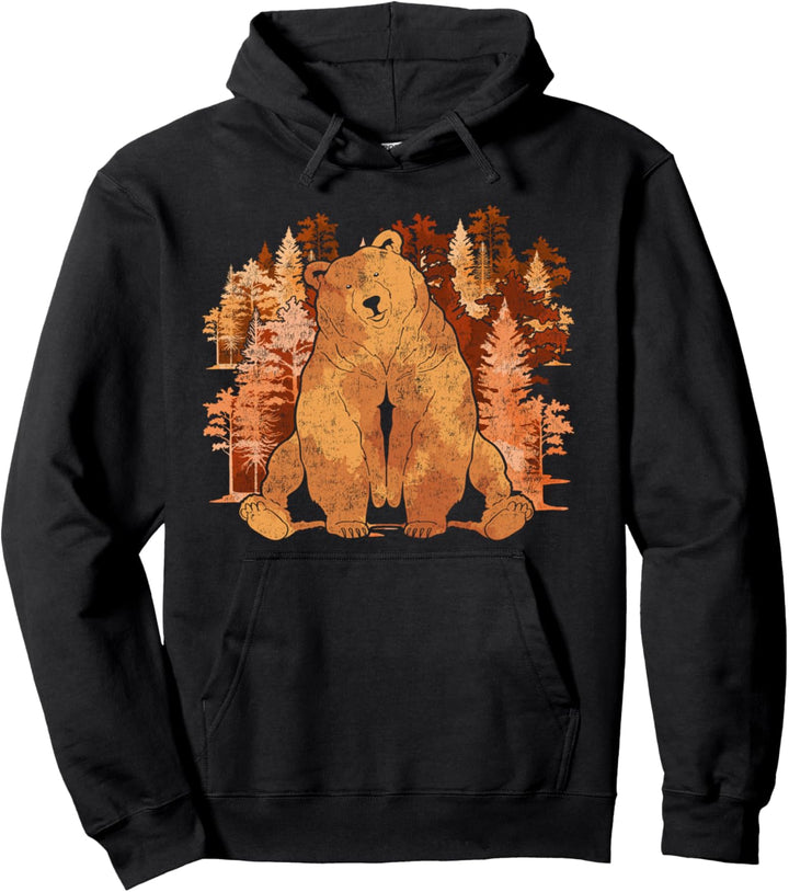 Grizzlybär Tier des Waldes Tierfreund Bär Süsses Braunbär Pullover Hoodie