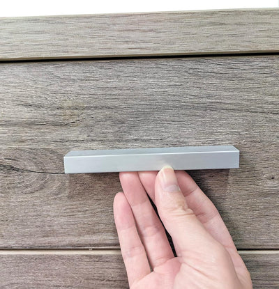Qrity 10-Pack moderne Aluminiumlegierung Schrank Schrank Türgriff Möbel Schublade zieht Knöpfe, Loch