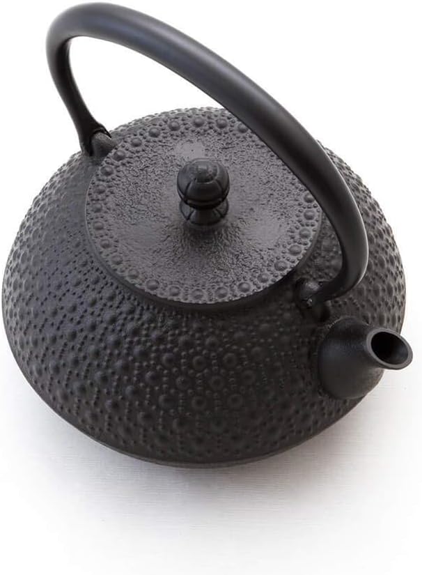 Iwachu Tetsubin Gusseisen, Teekessel Gusseisen Schwarz Kikko 1 L Handarbeit. Elektroherd und Gasherd