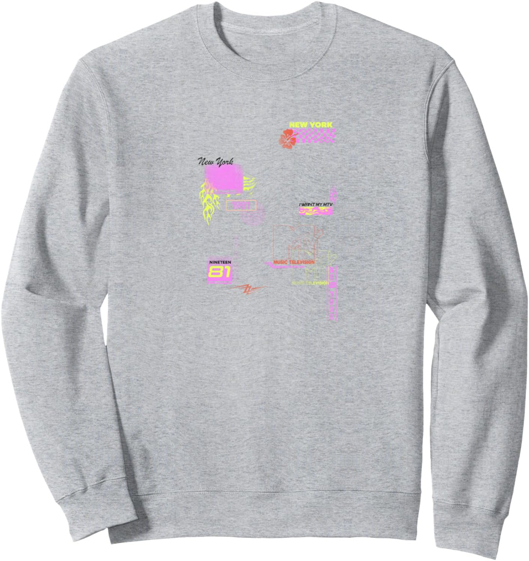 MTV Neon Scatter Sweatshirt